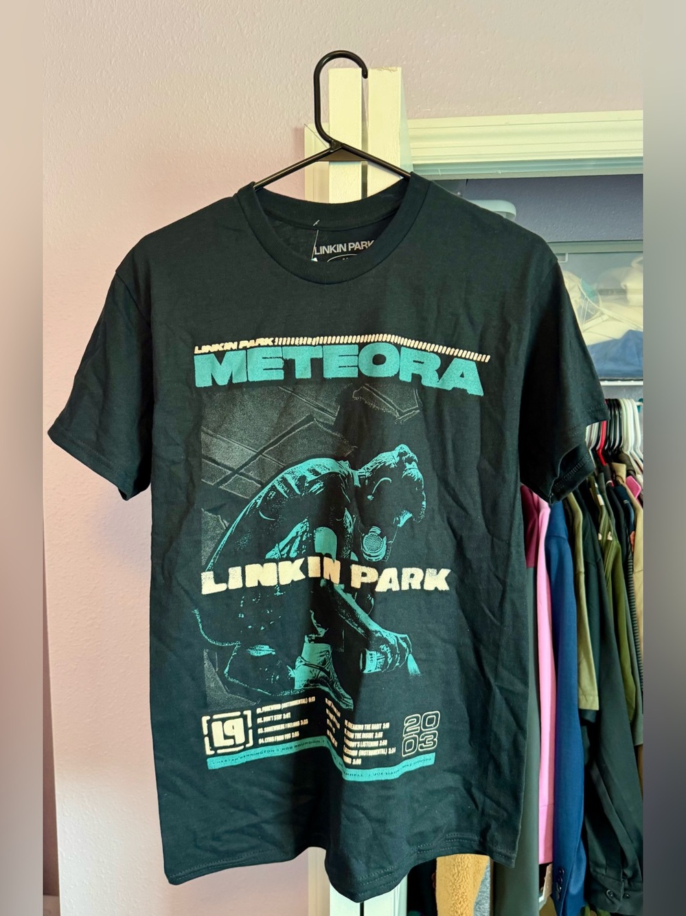 Linkin Park Meteora Tour Style Band Tshirt. Mens Medium Black Short Sleeve. NWOT